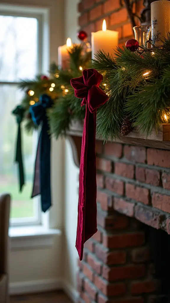 elegant cascading velvet ribbon