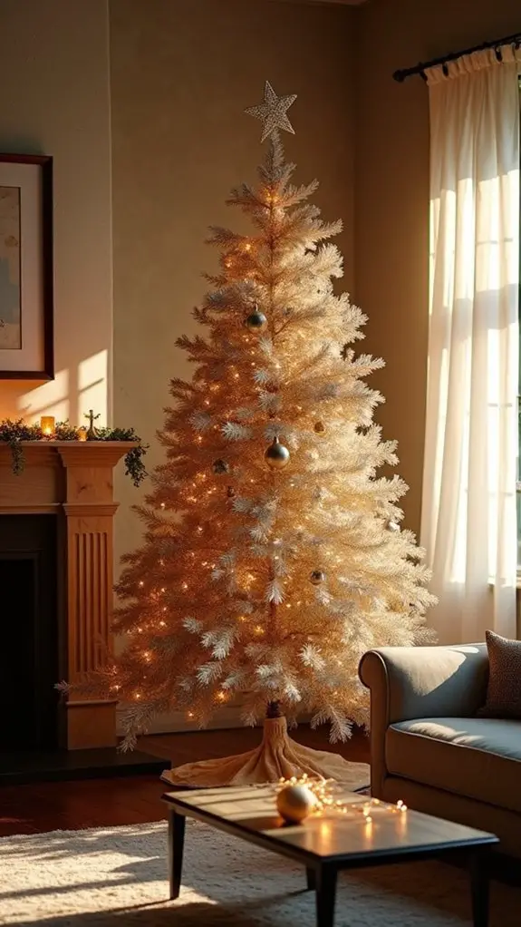 elegant champagne glitter branches