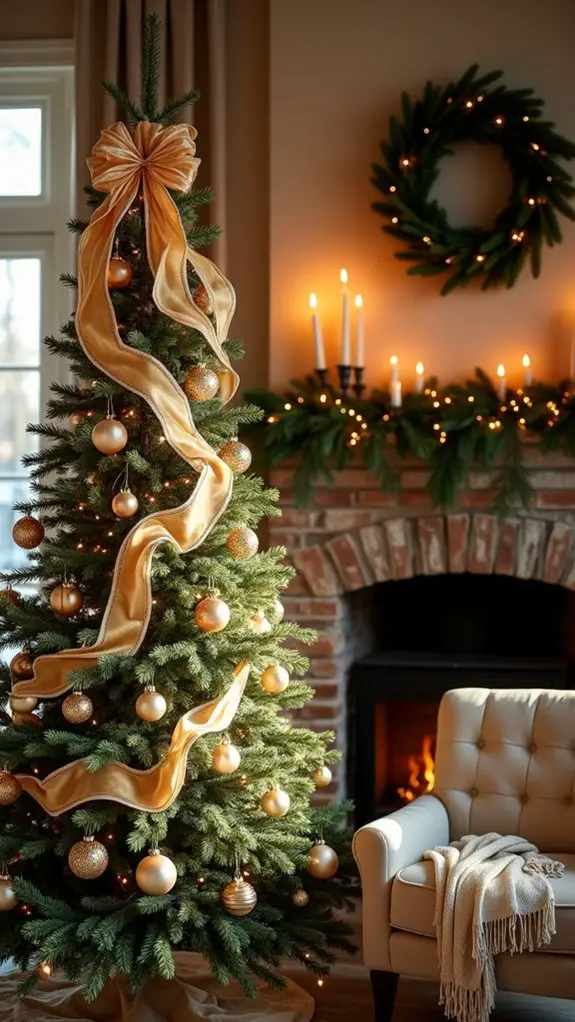 elegant champagne velvet ribbon