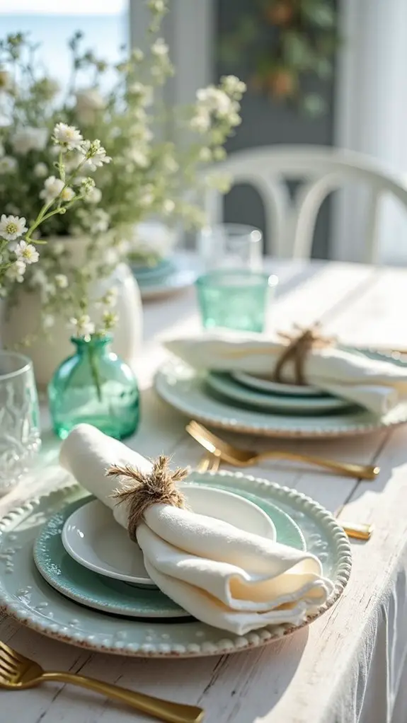 elegant coastal table decor