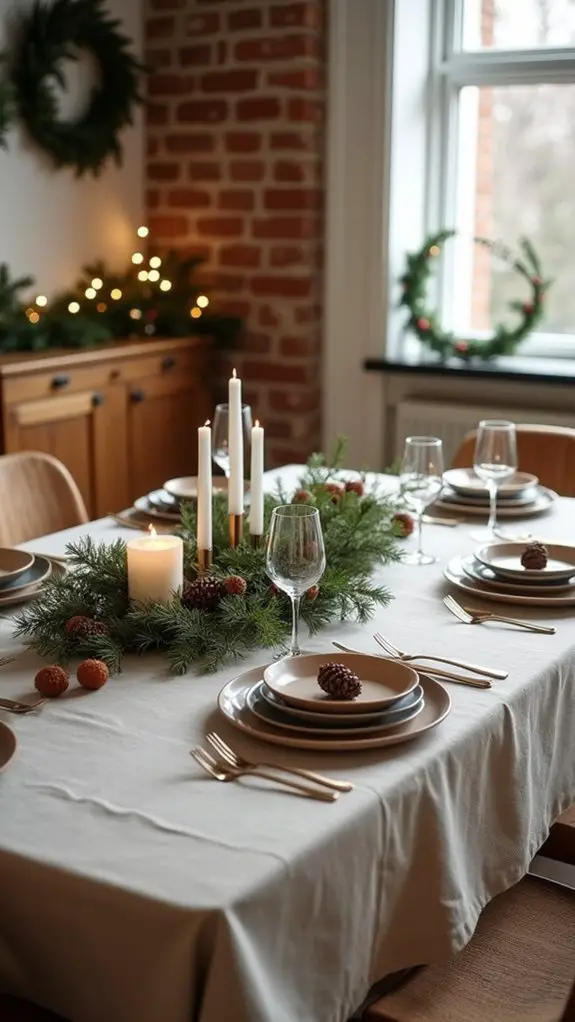 elegant contemporary holiday settings