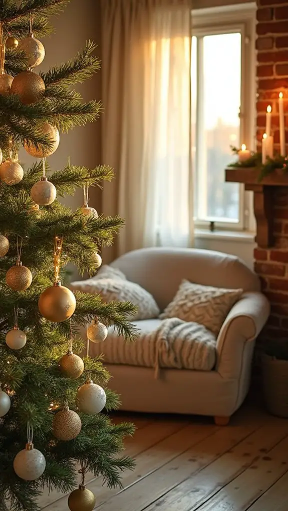 elegant creamy gold accents