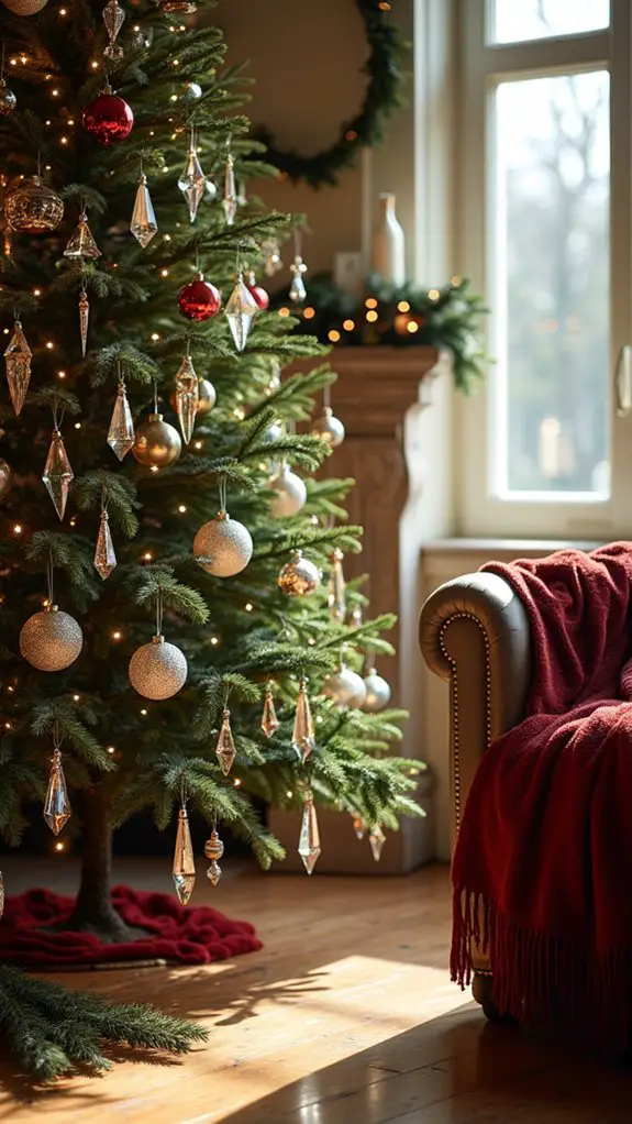 elegant crystal tree decorations