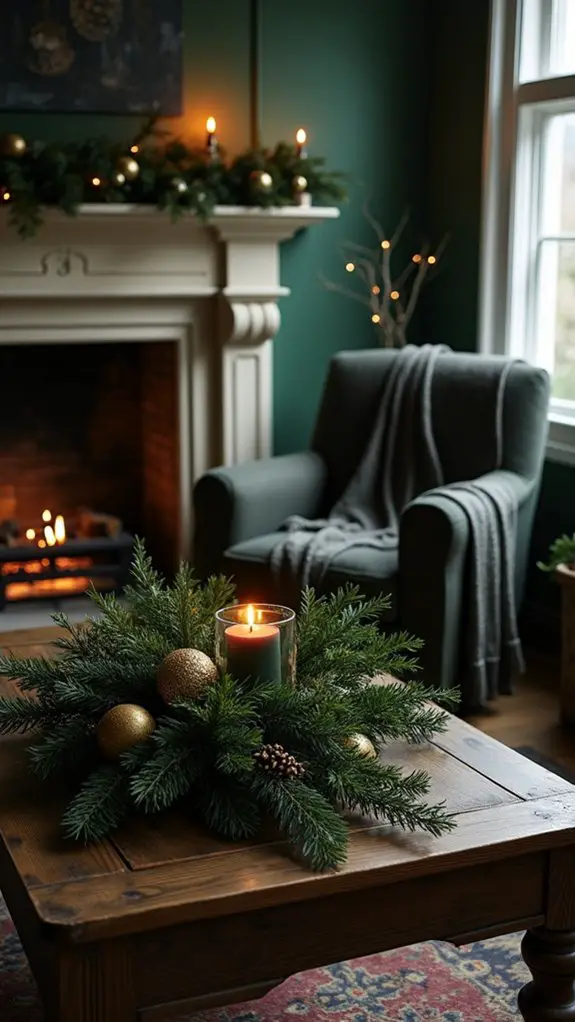 elegant dark greenery decor