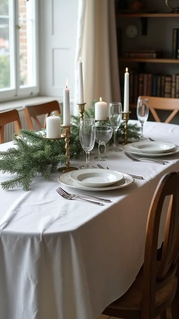 elegant dining holiday decor