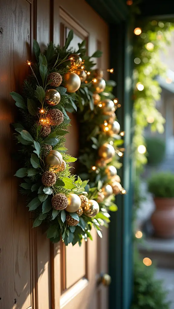 elegant eucalyptus gold wreath