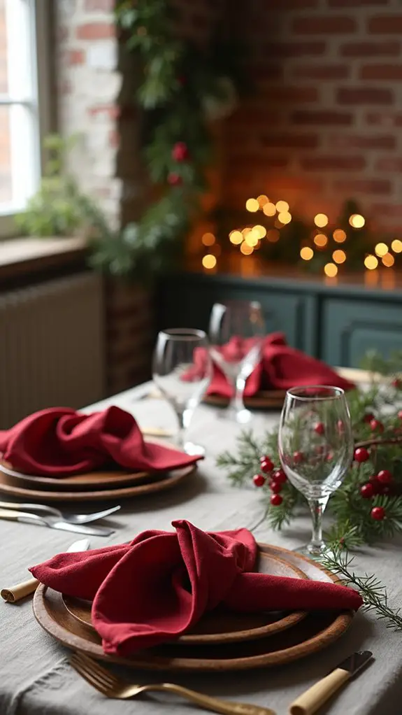 elegant festive napkin folding