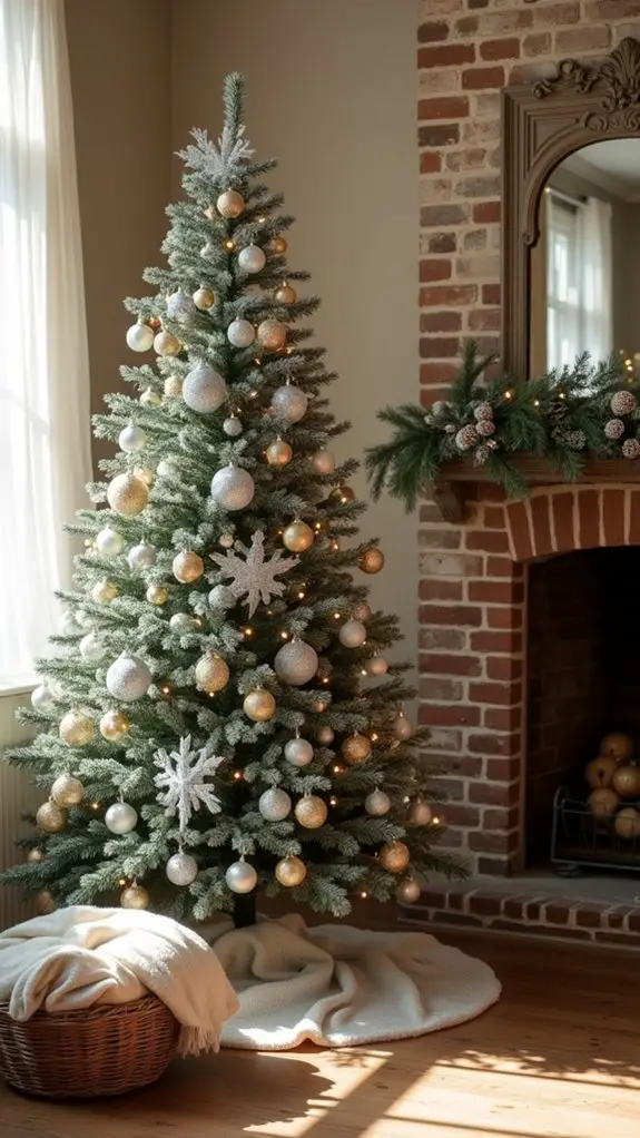 elegant frosted silver decor