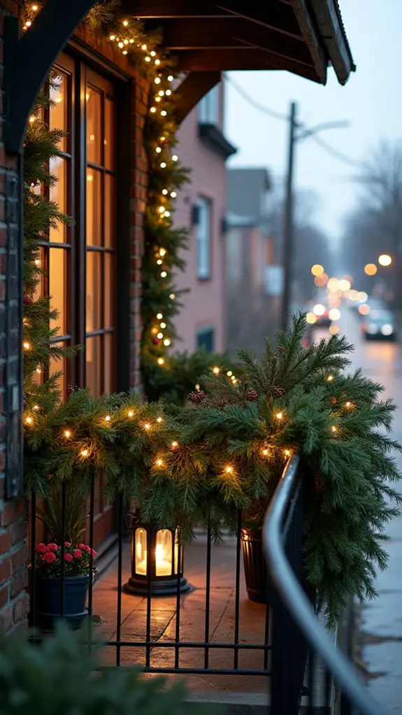 elegant garland with lights