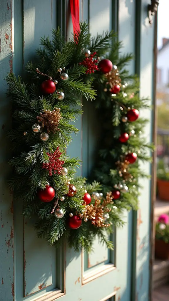 elegant gemstone holiday wreath