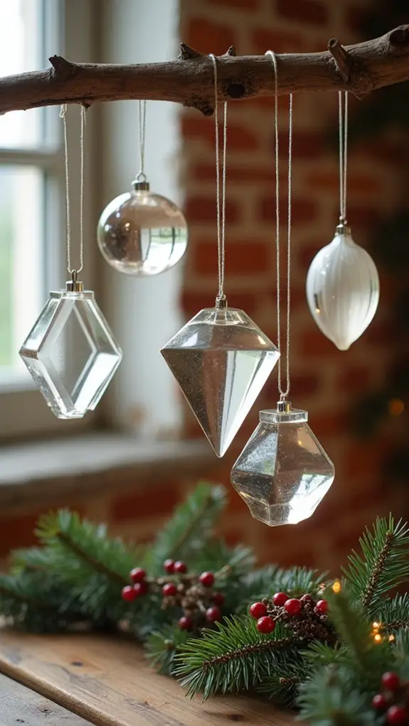 elegant geometric holiday ornaments