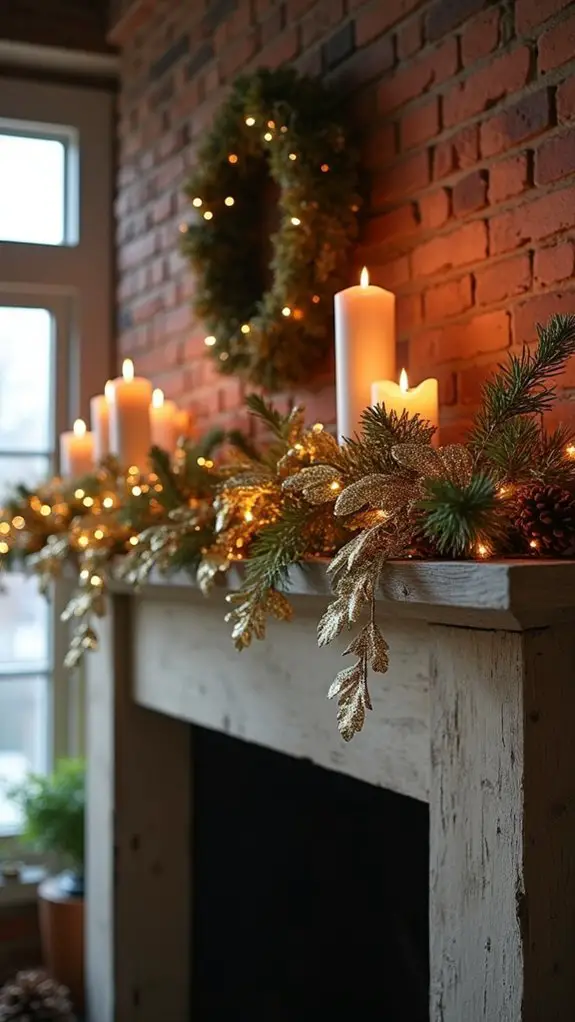 elegant glittering gold garland