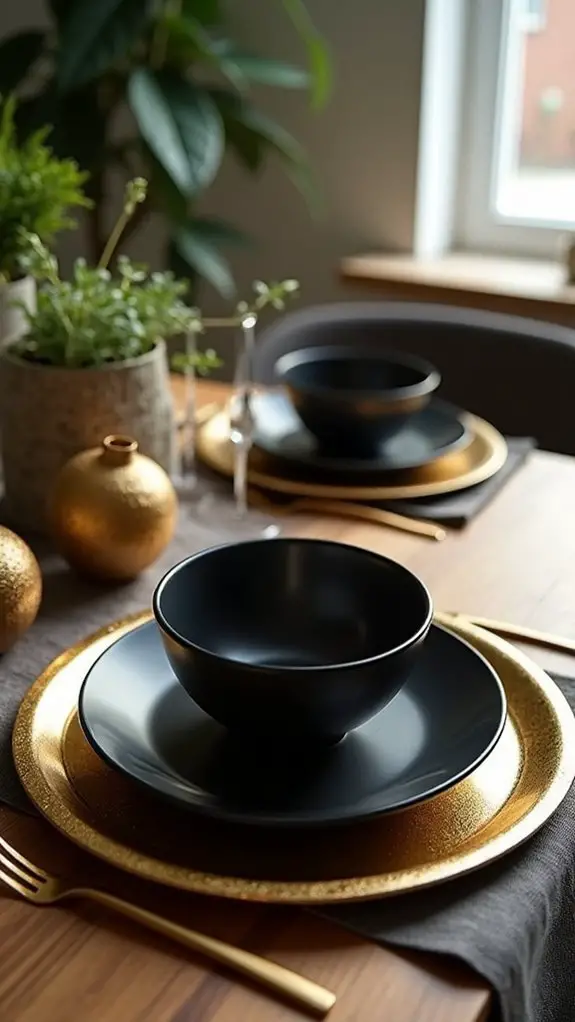 elegant gold and black