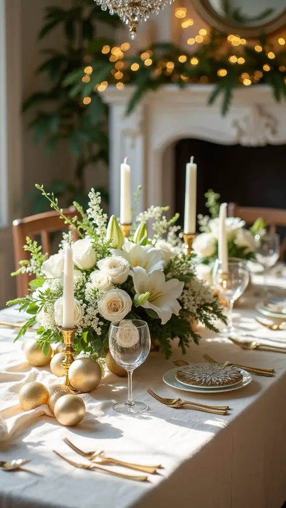 elegant gold and white