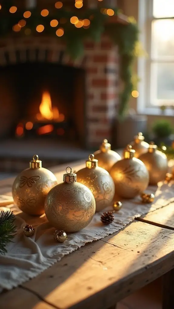 elegant gold foil ornaments