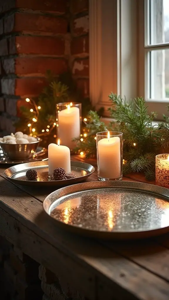 elegant holiday decor trays