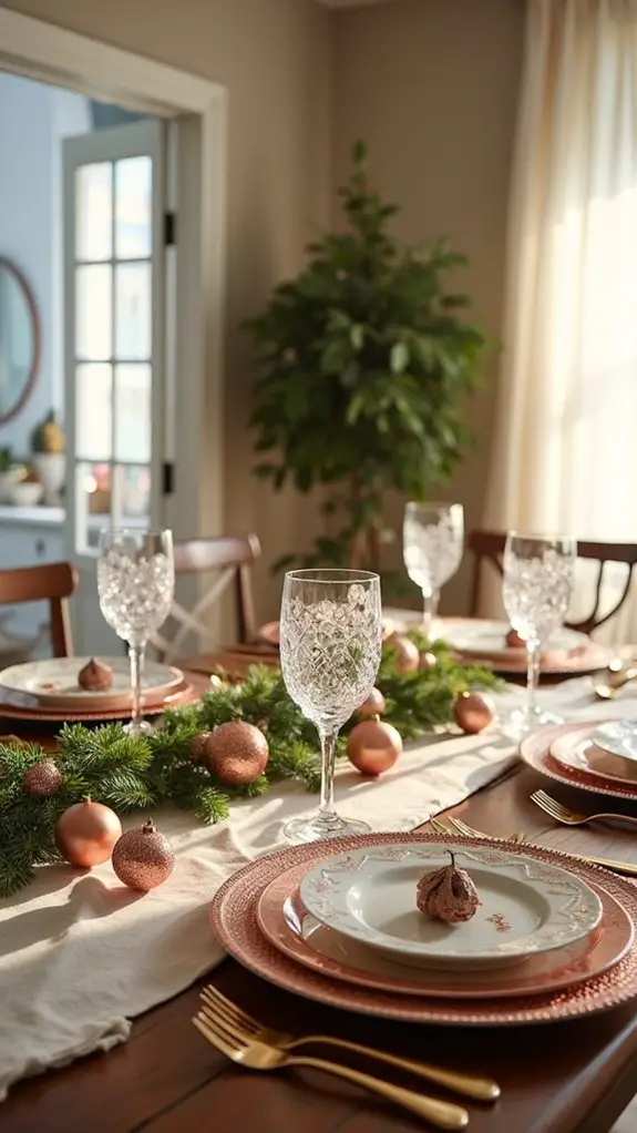 elegant holiday table setting