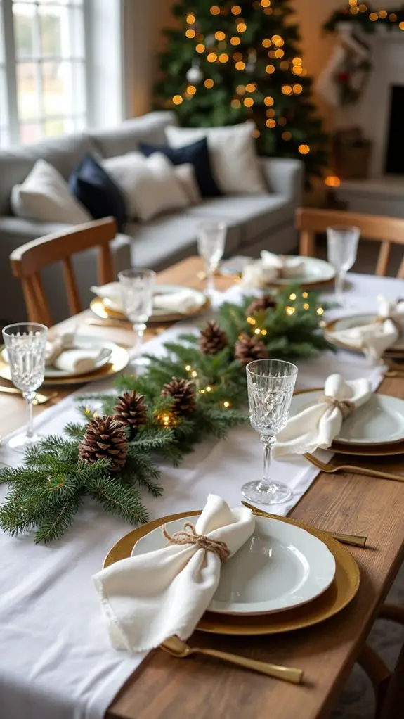 elegant holiday table setting