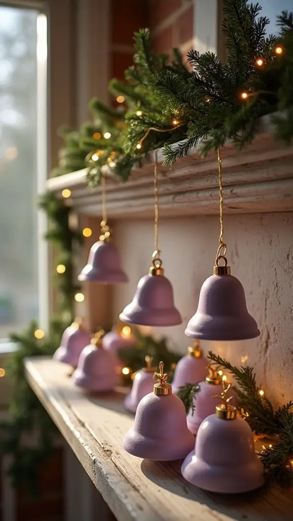 elegant lavender gold ornaments