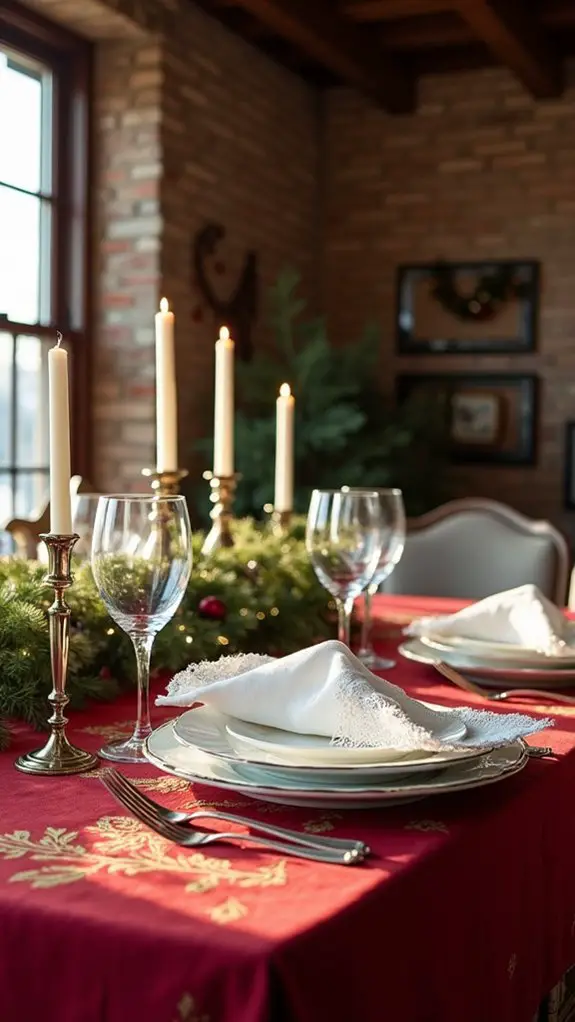 elegant linens with whimsy