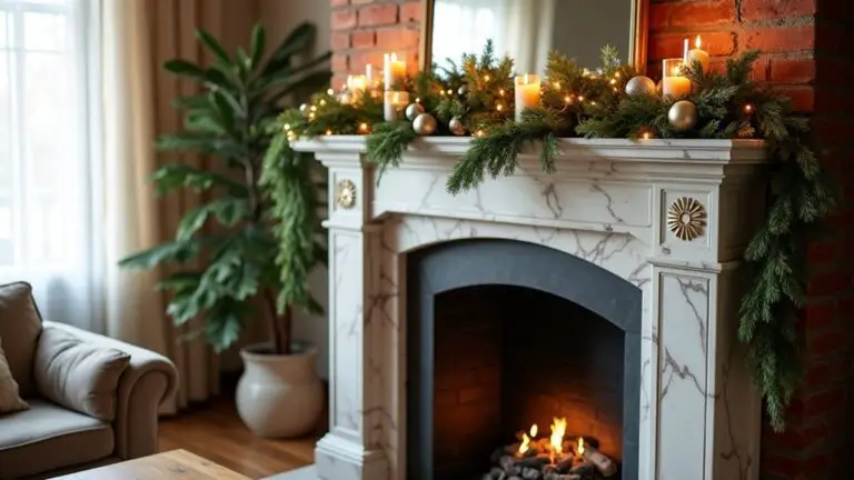 elegant marble fireplace decor