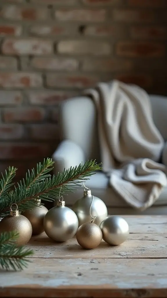 elegant metallic holiday decor