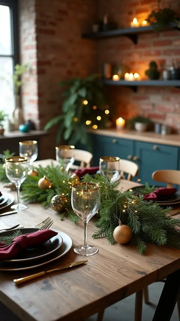 elegant metallic table accents