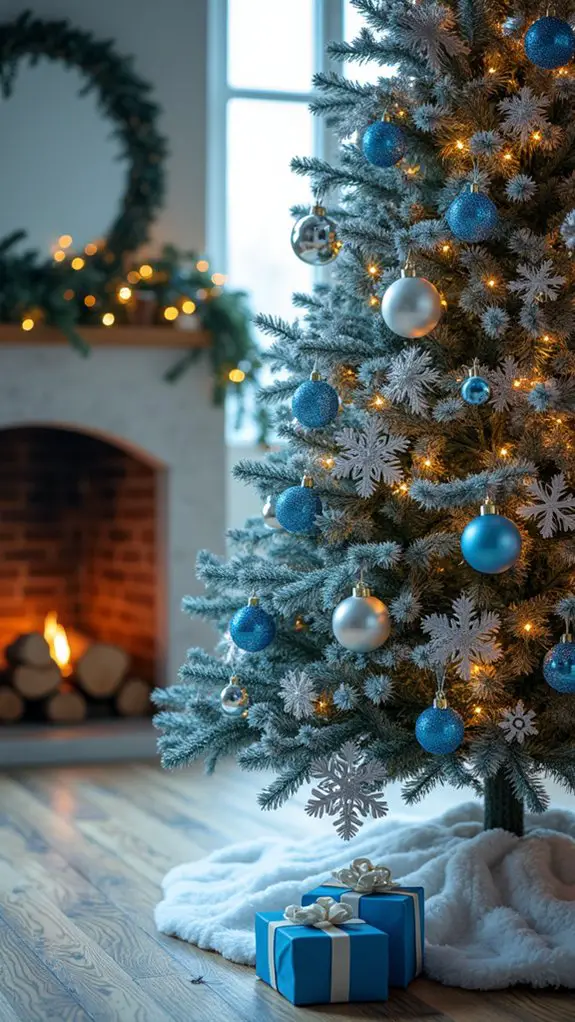 elegant metallic tree decorations