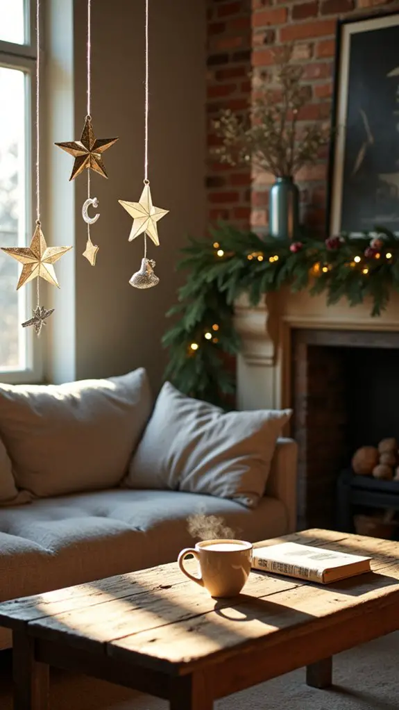 elegant metallic white stars