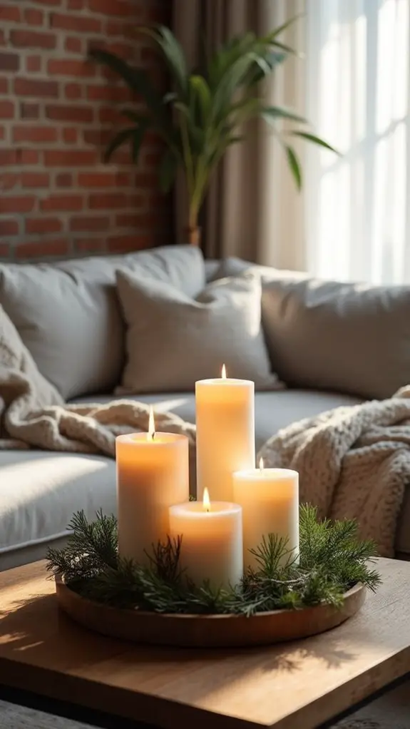 elegant minimalist candle displays