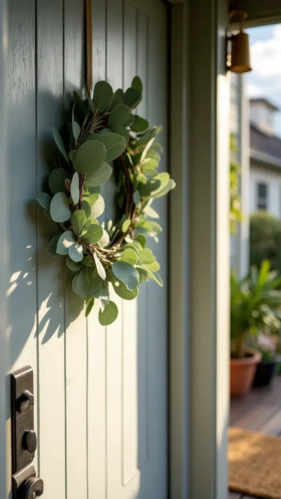 elegant minimalist eucalyptus wreath