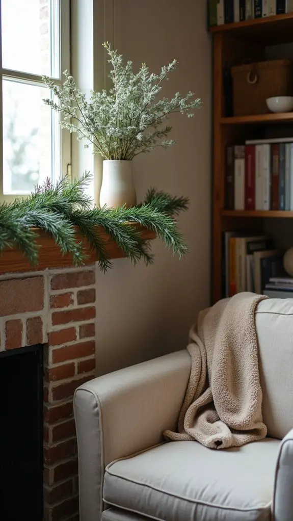 elegant minimalist garland placement