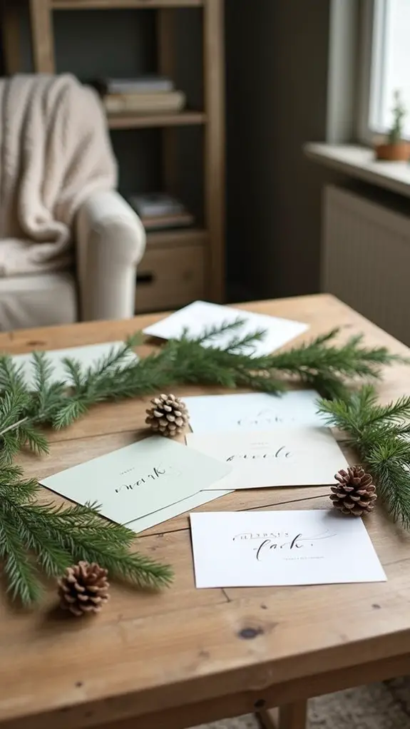 elegant minimalist holiday cards