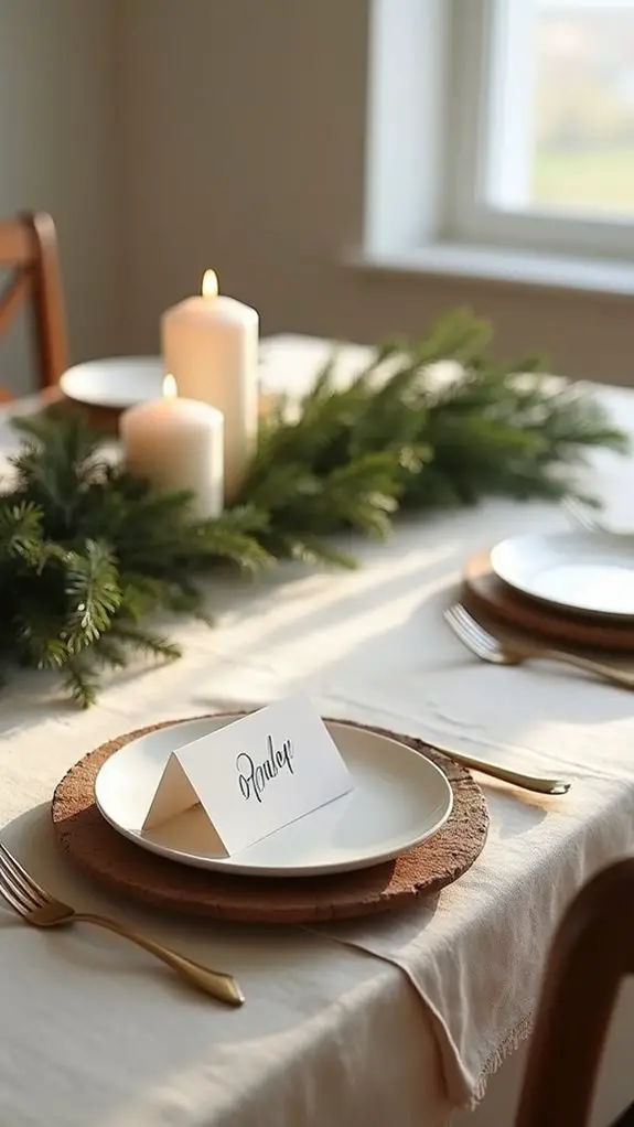 elegant minimalist place cards
