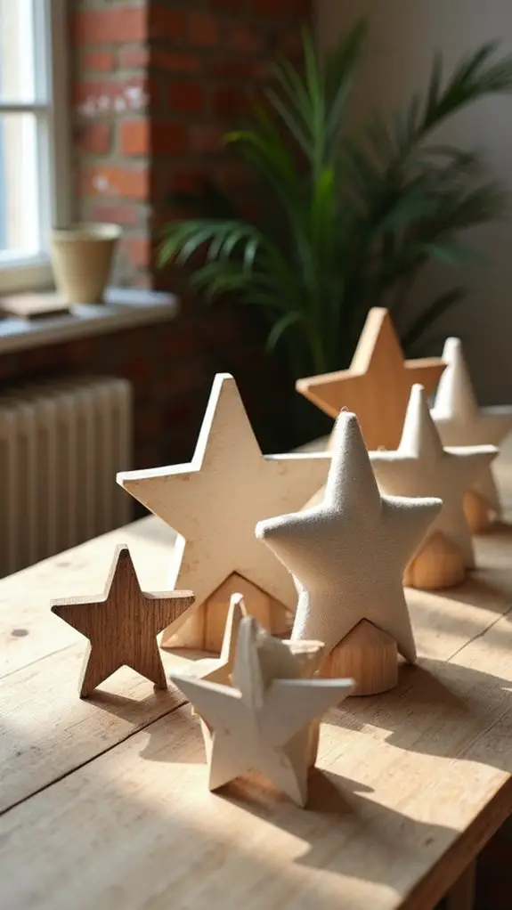 elegant minimalist star ornaments