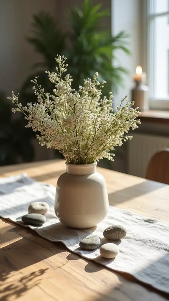 elegant minimalist table centerpiece