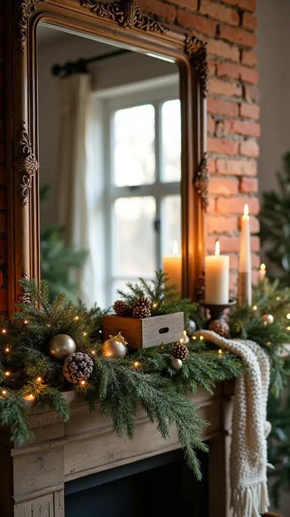 elegant mirror rustic charm