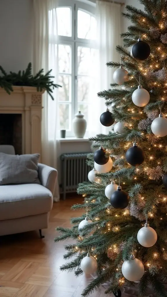 elegant monochromatic christmas decor