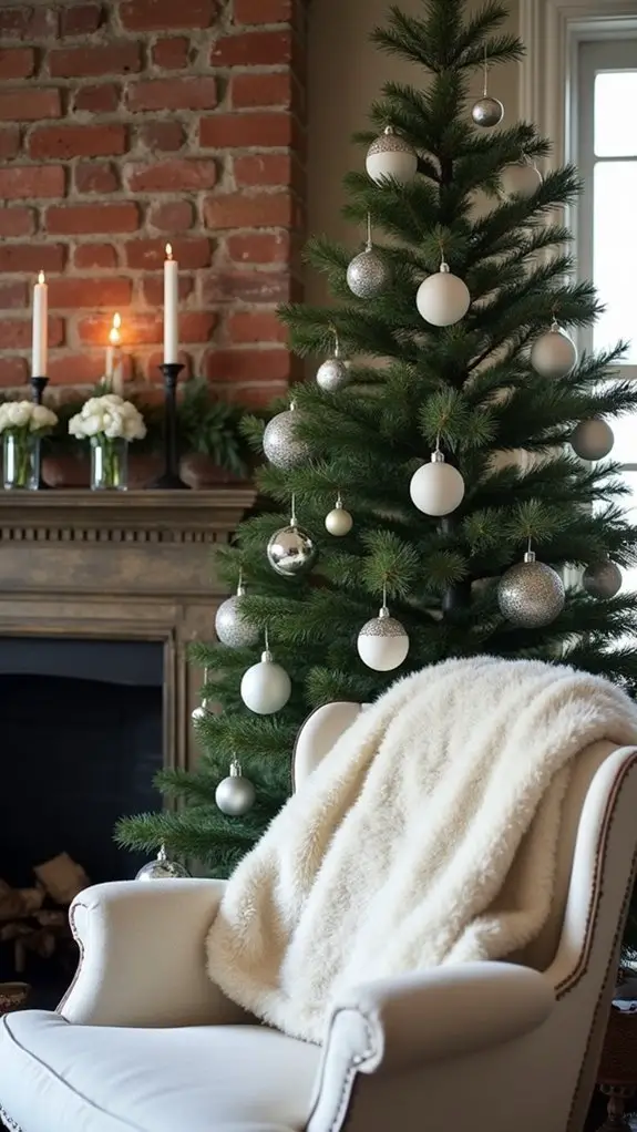 elegant monochromatic ornament decor