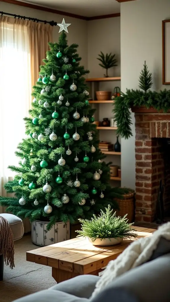 elegant monochrome christmas tree