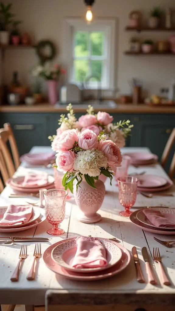 elegant pink table settings