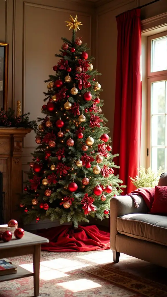 elegant red and gold