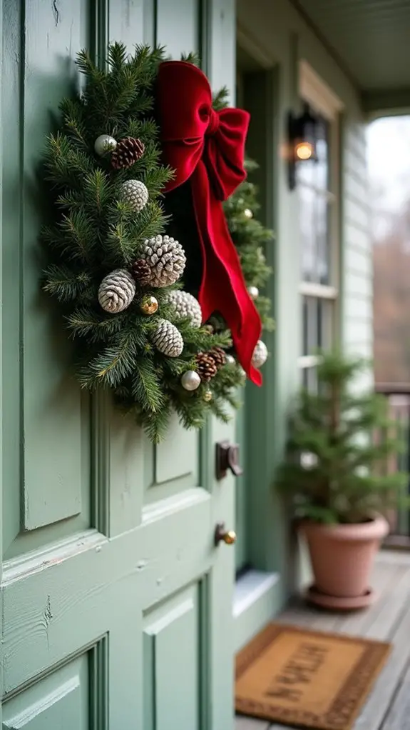 elegant red velvet wreath
