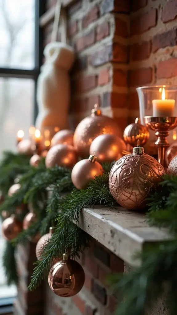 elegant rose gold accents