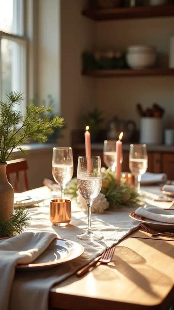 elegant rose gold glassware