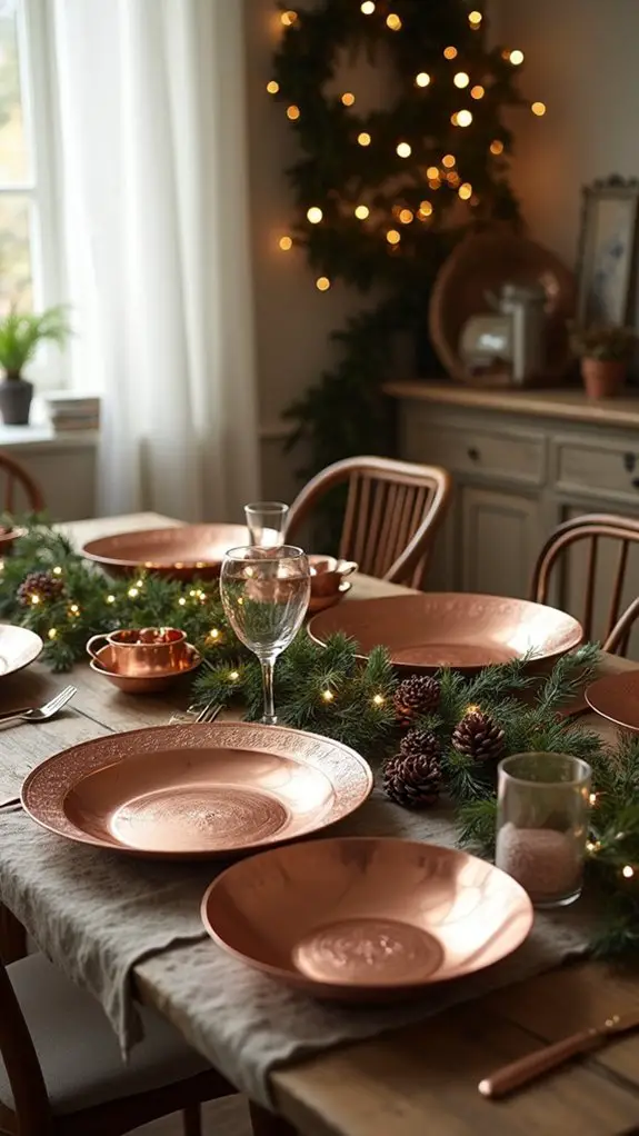 elegant rose gold serveware