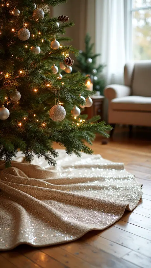 elegant shimmering champagne skirt