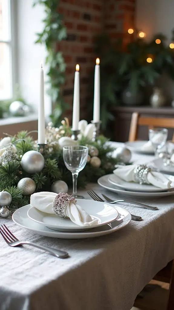 elegant silver and white