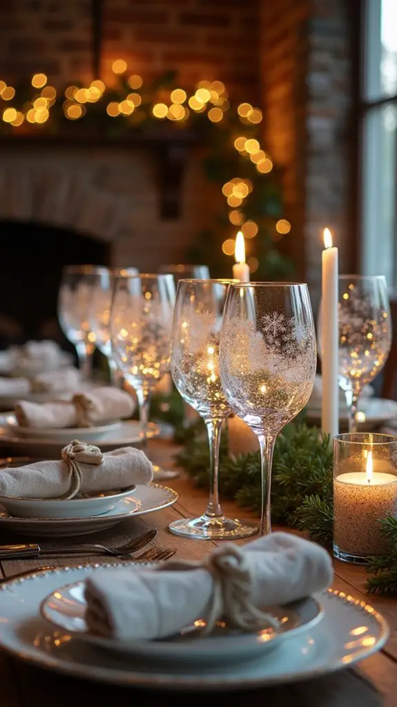 elegant sparkling glassware selection