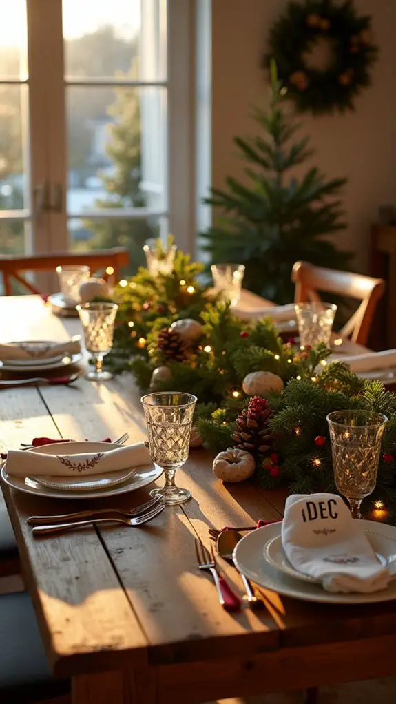 elegant stenciled table numbers